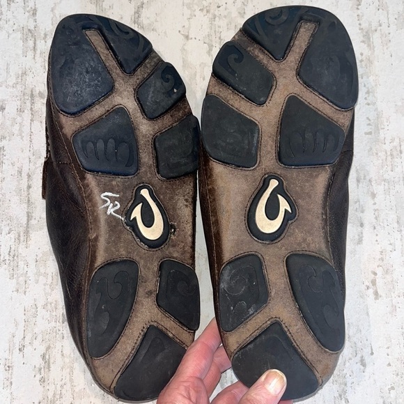 Olukai Mens Moloa Nubuck Leather Slip On Gel Insert Rubber Soles Shoes Size 13 - Picture 13 of 16